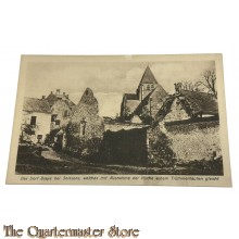 (Feld) Postkarte 1915 Das Dorf Braye bei Soissons, welches mit Ausnahme der Kirche einem Trümmerhaufen gleicht