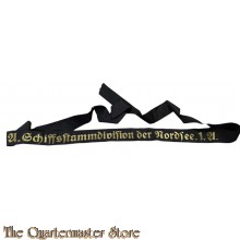 Mutzenband Kriegsmarine  1.U. Schiffsstammdivision der Nordsee 1.U.