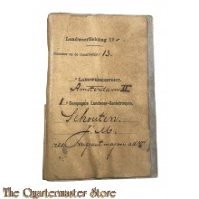 Oorlogszakboekje 1e Comp Landweer-Genietroepen 1913 Amsterdam II