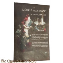 France - Postcard 1915 L'ÉTOILE DE LA FRANCE ET DE NOS ARMÉES
