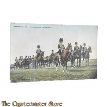 Prent briefkaart 1905 Bespanning 7 cm, snelvuurgeschut Groote-tenue