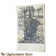 Postkarte/Studio photo 1917 2 Deutsche Soldaten an der Front  