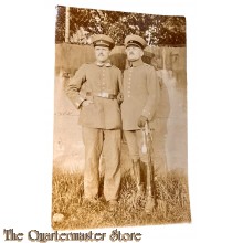 Postkarte/ Photo 1916 Deutsche Offiziere mit seitengewehr