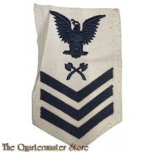 US Navy white rating badge Carpenters Mate