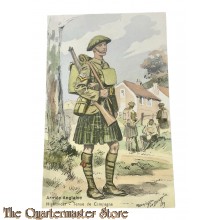 Postcard - Armee Anglais Highlanders tenue de campagne 