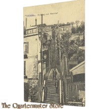 (Feld) Postkarte 1916 Laon, Aufgang zum Bahnhof