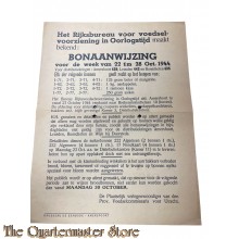 Bonaanwijzing  Distributiekring  Amersfoort no 429 22 t/m 28 Oct 1944