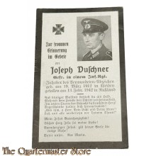 In Memoriam Karte/Death notice Gefr Inf Regt  Rusland 