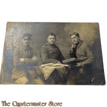 Postkarte 1914 3 Deutsche Soldaten 2 mit EK