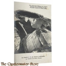(Feld) Postkarte 1914 Die verheerende Wirkung eines einzigen deutschen 42 cm-Geschosses auf das Panzerfort Loucin der Festung Lüttich