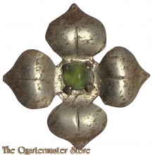 WHW Winterhilfswerk Badge. Stylized Flower. Metal with Gemstone