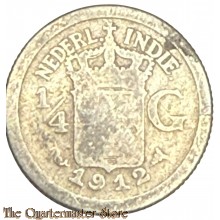 Coin - Nederlands Indië 1/4 Gulden 1912