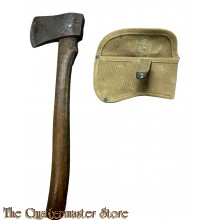 US Army M1910 Hand Held Ax Axe or Hatchet with Canvas Cover 