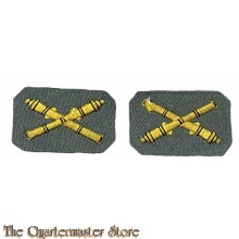 Set onderofficier kraagemblemen Artillierie 1940