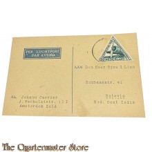 Luchtpost kaart Amsterdam - Batavia 1940