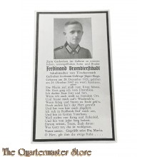 In Memoriam Karte/Death notice Gefr Gebirg Jager Regt (Russland)