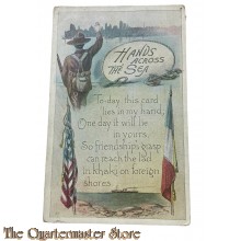 Postcard - 1918 Hands across the Sea 