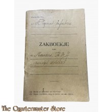 Oorlogszakboekje 18 RI opgekomen 1926 
