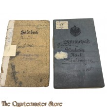 WK1 Soldbuch und Militairpass Karl Konkmeyer Ers Batl.Res.Regt  73 4. Kompagnie