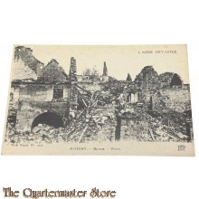 France - Postcard WW1 LÁisne Devastee, Juvigny, Ruines