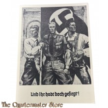 Postkarte militair 1940 Und Ihr habt doch gesiegt! 