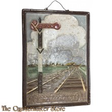 De Porceleyne Fles (Royal Delft) - Cloisonné Wand Tegel - Spoorwegstaking Sept.1944 - Mei 1945