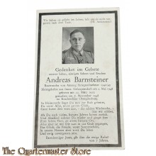 In Memoriam Karte/Death notice Gefr Inf Regt 