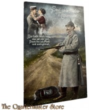 Postkarte 1915 Steh ich in finst'rer Mitternacht