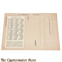 Feldpost brief mit Kalender 1943