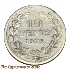 Coin - 1878 10 cents Nederland Willem III