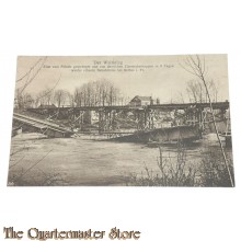 (Feld)postkarte 1916 Eine vom Feinde gesprengte und von deutschen Eisenbahntruppen in 9 Tagen wieder erbaute Bahnbrucke bei Rethel Fr