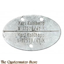 Kriegsmarine Erkennungsmarke (KM ID disk) N17579 41K