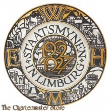 Aardewerk wandbord  "Staatsmijnen Limburg 1902-1927",