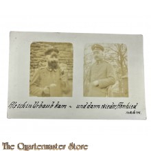 Postkarte/ Photo 1917 Deutscher Soldat im Urlaub 