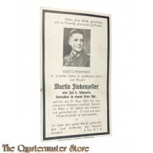 In Memoriam Karte/Death notice Gren Regt (Russland)