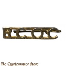 Shoulder title Royal Canadian Ordonance Corps (RCOC) (brass)