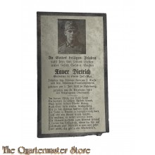 In Memoriam Karte/Death notice Gefr Infanterie Regiment (Russland)