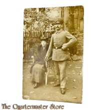 Postkarte/ Photo 1914 Deutscher Soldat mit Frau