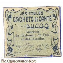 France - WW1 Carton box Veritables Cachets de Sante DUCOQ