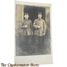 (Feld)postkarte 1917 2 Deutsche Soldaten Zigarren rauchend