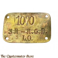 WK1 militair Post Marke  (WW1 metal military postal tag)