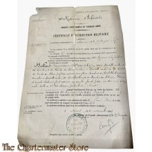 France - Certificate d'instruction Militaire 1 Reg Inf  Nimes 1881