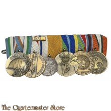 6 delige spange Sinaï  ganger met trouwe dienst en Marine medaille 