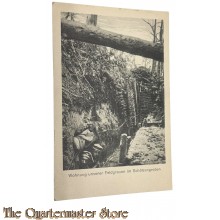 (Feld) Postkarte/Studiophoto 1916 Deutsche Feldgrauen in wohnung im Schutzengraben