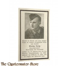 In Memoriam Karte/Death notice Panzer Gren (Russland)