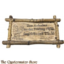 Trenchart - Zum Andenken an den Feldzug 14/3. Sengt Schwieck 2.L..55