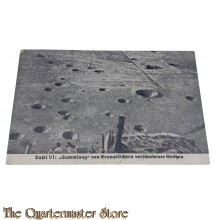 (Feld) Postkarte 1917 Tafel VI "Sammlung" von Granatlochern verschiedene Grossen