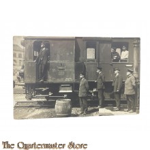 Postkarte/Photo 1913 Deutsche Reichsbahn mit Beamten