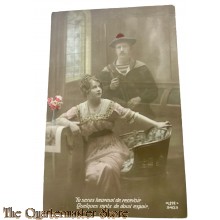 France - WW1 Postcard Tu seras heureux de recevoir Quelques mots de doux espoir. je vous aime tendrement: