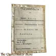Führerschein Erlangen 1942 (Drivers licence 1942)